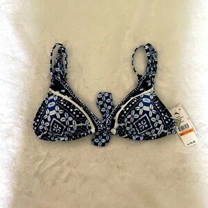 𝅺nwt Tommy Bahama size S Color blue white string bikini top